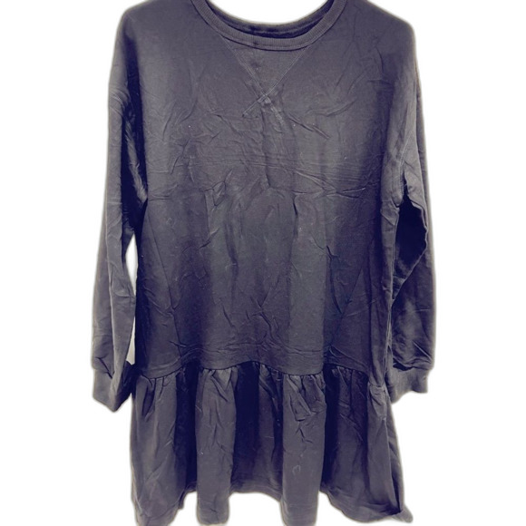 NWOT Black cotton/poly blend tunic style sweatshirt-NWOT - Picture 1 of 3